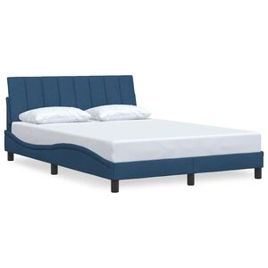 vidaXL Bedframe zonder matras "Hanko" stof blauw 140x200 cm