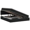 vidaXL Opbergbed met matras met hoofdeinde Zwart 160 x 200 cm fluweel