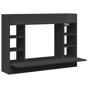 vidaXL Wandbureau 105x48x75 cm bewerkt hout zwart