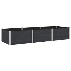 vidaXL Verhoogde plantenbak Zwart 300 x 100 x 54 cm WPC en Aluminium