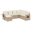 vidaXL 7-delige Loungeset met kussens poly rattan beige