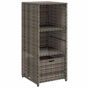 vidaXL Tuinkast 50x55x115 cm poly rattan grijs