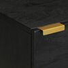 vidaXL Nachtkastje 40x33x46 cm massief mangohout zwart