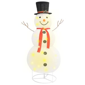 vidaXL Decoratieve sneeuwpop LED 180 cm luxe stof
