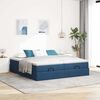 vidaXL Ottoman bed met matrassen 180x200cm stof blauw