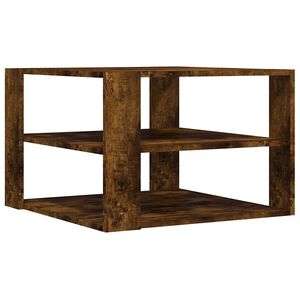 vidaXL Salontafel 58x58x40 cm bewerkt hout gerookt eikenkleurig