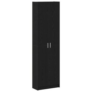 vidaXL Kledingkast Zwart Eiken 55 x 25 x 189 cm Bewerkt hout