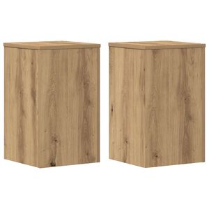 vidaXL Plantenstandaards 2 st 30x30x50 cm hout artisanaal eiken