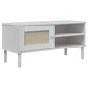 vidaXL Tv-meubel SENJA 106x40x49 cm rattan massief grenenhout wit