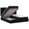 vidaXL Ottoman Bed met Matrassen en LED Zwart 160 x 200 cm fluweel