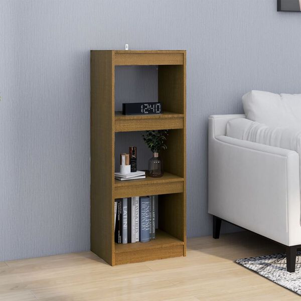 vidaXL Boekenkast/kamerscherm 40x30x103,5 cm grenenhout honingbruin