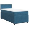 vidaXL Boxspring met matras fluweel blauw 80x200 cm