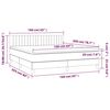vidaXL Boxspring met matras stof donkergrijs 160x200 cm