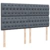 vidaXL Ottoman bed met matrassen en LED's 200x200cm fluweel