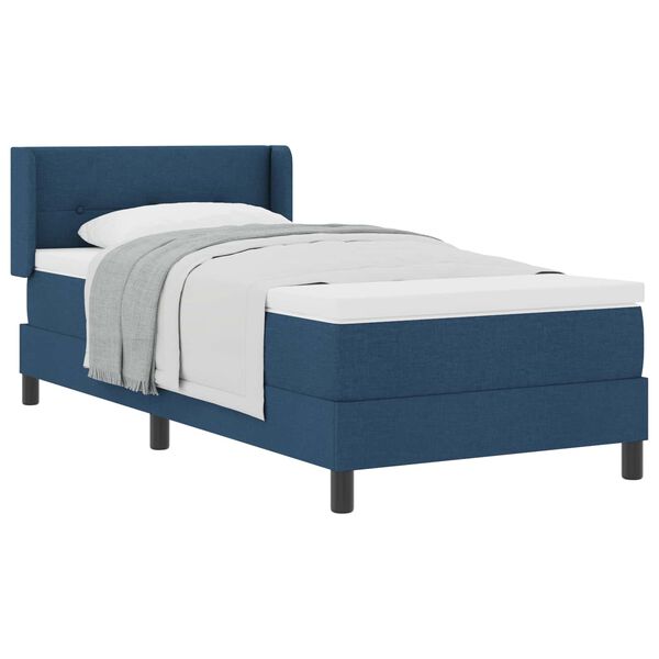 vidaXL Boxspringbed met matras met matras Blauw 90 x 200 cm