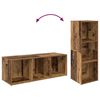 vidaXL Tv-meubelset 2 pcs Oud Hout 107 x 35 x 37 cm Bewerkt hout