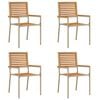 vidaXL Tuinstapelstoelen 4 st Bruin en beige