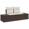 vidaXL Tuin Sofa Set met opslag 8 pcs Bruin Poly riet