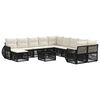 vidaXL Tuinbankenset 12 st Zwart poly rattan