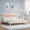 vidaXL Bedframe met hoofdbord massief hout