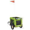 vidaXL Hondenfietstrailer oxford stof en ijzer groen en zwart