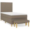 vidaXL Boxspring met matras stof taupe 90x190 cm