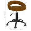 vidaXL Kantoorstoel draaibaar fluweel bruin