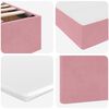vidaXL Opslag bed met matras met matras Roze 140 x 190 cm Fluweel