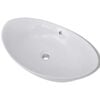 vidaXL Keramische wastafel ovaal 59 x 38,5 cm