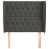 vidaXL Hoofdbord met randen 103x23x118/128 cm fluweel donkergrijs