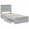 vidaXL Bedframe met hoofdeinde Grijs Sonoma 100 x 200 cm Bewerkt hout