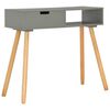vidaXL Wandtafel 80x30x72 cm massief grenenhout grijs
