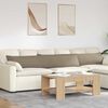 vidaXL Sofa Kussens 2 stuks Taupe 200 x 40 cm Stof