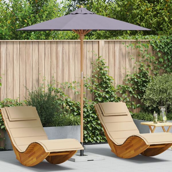 vidaXL Tuinparasol Donkergrijs &Oslash; 270 x 260 cm Bamboe