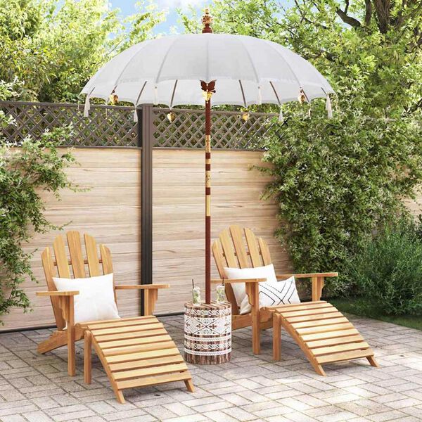 vidaXL Balinese parasol met basis 260 180-190 cm