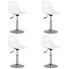 vidaXL Eetkamerstoelen draaibaar 4 st PP wit