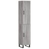 vidaXL Hoge kast 34,5x34x180 cm bewerkt hout grijs sonoma eikenkleurig