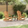 vidaXL Adirondack Schommelstoel 2 pcs Bruin 100 x 77 x 99 cm