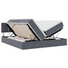 vidaXL LED Opslagbed met Matras Donkergrijs 180 x 200 cm Fluweel