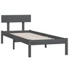 vidaXL Bedframe massief grenenhout grijs 90x190 cm