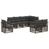 vidaXL Tuinbankenset 8 st Grijs en Donkergrijs poly rattan