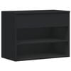 vidaXL Schoenenbank 60x30x45 cm bewerkt hout zwart