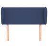vidaXL Hoofdbord met randen 83x23x78/88 cm stof blauw