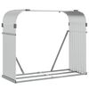 vidaXL Haardhoutopslag 120x45x100 cm gegalvaniseerd staal zilverkleur