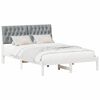 vidaXL Bedframe Lichtgrijs 140 x 200 cm Massief grenenhout