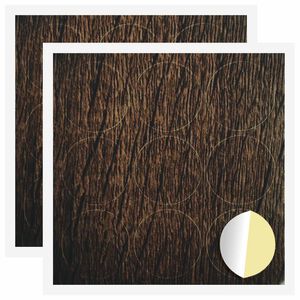vidaXL Zelfklevende Schroefhoes 2 st Bruin Eiken &Oslash; 20 x 0,5 mm