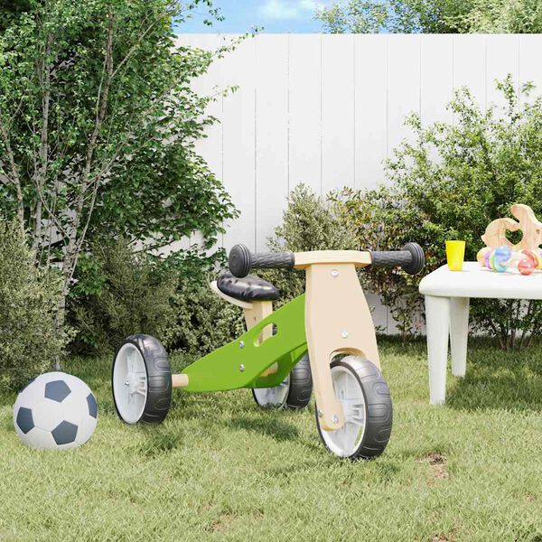 vidaXL Loopfiets voor kinderen 2-in-1 groen