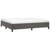 vidaXL Bedframe zonder matras 200x200 cm fluweel donkergrijs