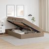 vidaXL Opbergbed met matras Cappuccino 140 x 200 cm Nep Leer