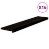 vidaXL Traptreden 16 st 120x30x2 cm massief eikenhout bruin-zwart